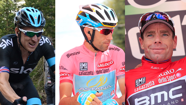 Pretender, contender and the mystery package... How does the form so far of Bradley Wiggins, Vincenzo Nibali and Cadel Evans bode for the Giro d'Italia and the Tour de France. (Getty Images)