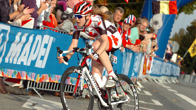 If it wasn%u2019t for Canadian Clara Hughes, pictured, who awoke many of us from our slumbers with three laps to go and attacked an otherwise dormant field, the women may as well have raced one lap in the elite road race, according to Anthony Tan. (Sirotti)