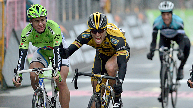 Cannondale's Peter Sagan was surprised by Gerald Ciolek of the MTN-Qhubeka at Milan-San Remo (AAP)
