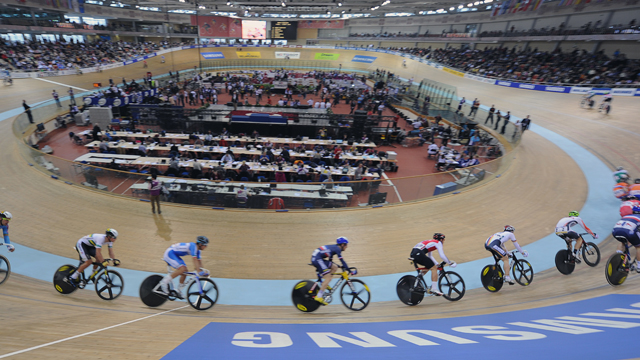 The Men's 50km Madison event of the UCI Track Cycling World Championships in Minsk, Belarus (Getty).