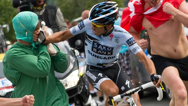 The decision by the World Anti-Doping Agency for clenbuterol to remain a zero tolerance drug in 2012 does not bode well for Alberto Contador. And for each day the case is left open, another fan turns cynic, writes Anthony Tan. (Getty Images)