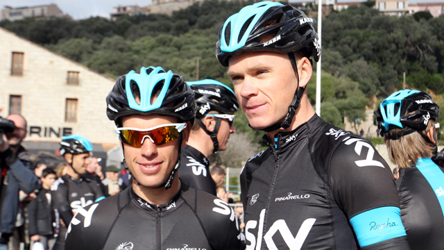 Sky team-mates Richie Porte and Chris Froome at the recent Criterium International (Getty)