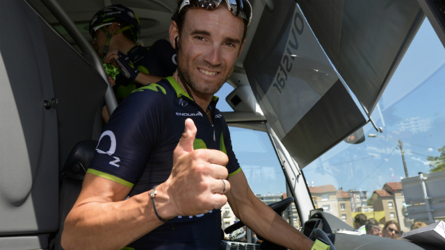 Thumbs down for you... Anthony Tan feels Movistar leader Alejandro Valverde was being disingenuous about the reasons behind his performance Saturday, on Stage 14 of the Tour de France. (Getty)