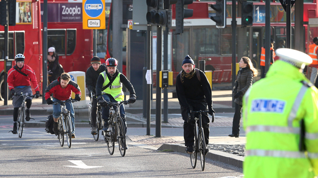 London cyclists are enjoying safety in numbers after a series of initiatives implemented by the local government. Progress meanwhile appears to be slipping in Melbourne with fatal consequences. (Getty Images)