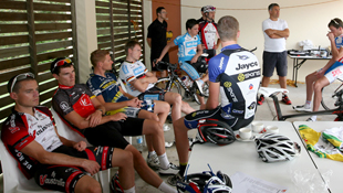 Riders and staff of Pegasus Sports wait on their Pro Continental licence application, in the hands of the UCI (Image: Anthony Tan)