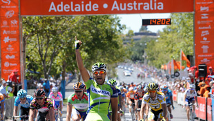 Liquigas' Francesco Chicchi wins stage 6 of the TdU (Photo: AAP)
