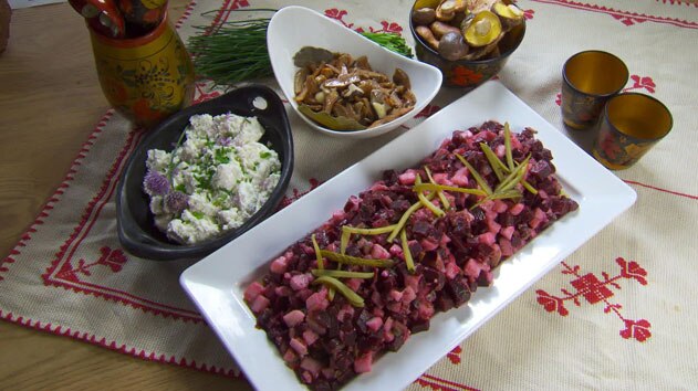 Russian zakuska (little bites)