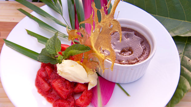 Darryl’s Daintree chocolate crème brulee