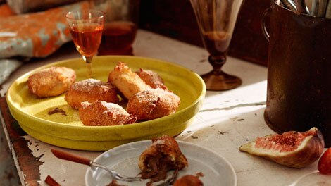 Chocolate-filled fritters bunuelos de cuaresma