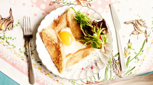 Buckwheat crepes with eggs (galettes de ble noir a l’oeufs)