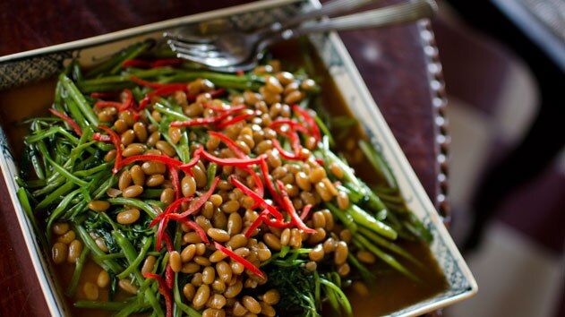 Water spinach and fermented soy beans