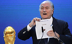 Sepp Blatter stands unopposed as president of FIFA. (Reuters) 
