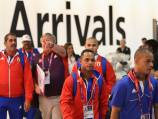 Athletes arrive at Olympic Village