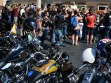 Pope blesses hundreds of Harley Davidsons