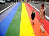Rally draws another rainbow crossing