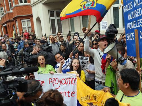 People like Assange are 'necessary to keep official excesses in check,' says Ecuador's Minister of Foreign Affairs, Ricardo Patino. (Getty Images)
