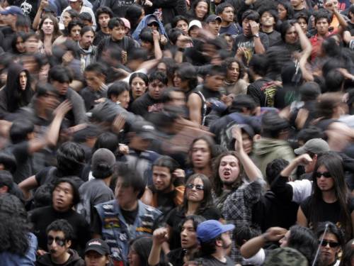 Heavy metal fans. (File: AAP)