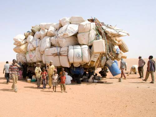 Inmigrantes del Chad en el desierto de Libia (Foto: Ayuda Humanitaria de la UE y Protección Civil)