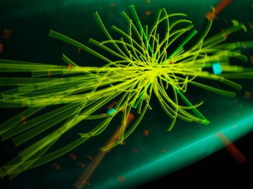 Subatomic particles collide. (AAP)