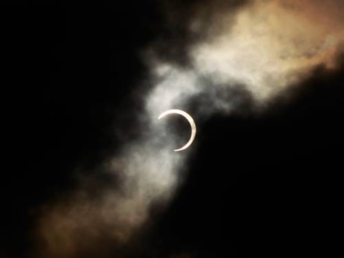 Sky watchers in Japan watched the ring solar eclipse (AAP)