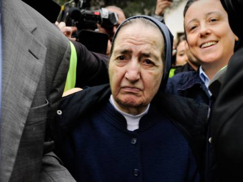 Sister Maria Gomez Valbuena went before a judge investigating her role in the kidnapping of a newborn girl from a Madrid hospital three decades ago. (Getty)