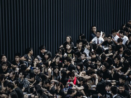 Protesters at the government headquarters said they would not vote for parties that supported