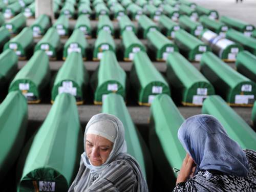 In all, around 8,000 Muslim men and boys were slaughtered by Bosnian Serb troops who overran the UN protected enclave on July 11, 1995, in the only episode of the 1992-95 Bosnian war to have been ruled a genocide by international courts. (Getty)