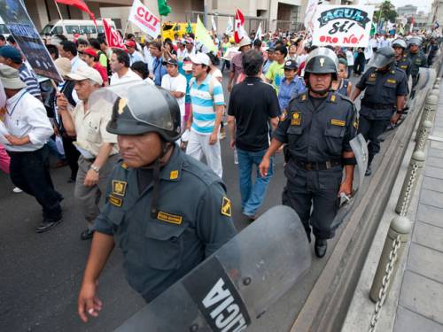 Thousands of people descended on Lima for a