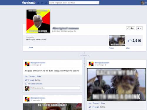 SBS believes the Facebook page which racially vilifies Indigenous people is operated by a teenage boy from Western Australia.