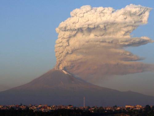 Popocatepetl volcano, near Puebla, is 120 km east from Mexico City. (Getty)