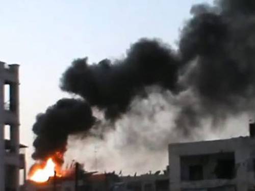 Victims of a Syrian warplane attack on a rebel-held town in Aleppo province are believed to include two children. (Getty Images)