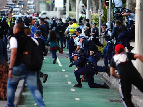 Two men have pleaded guilty for their part in a Sydney protest against an anti-Islamic film. (AAP)