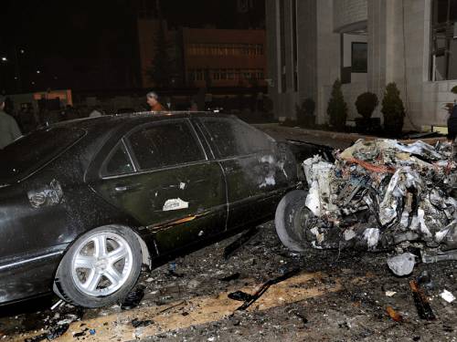 A blast in the Syrian capital Damascus has targeted the Interior Ministry building. (AAP)