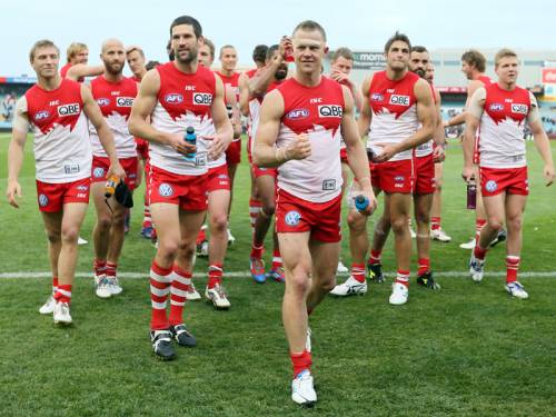The Sydney Swans will happily take a week's break in the AFL finals after a torrid schedule. (AAP)