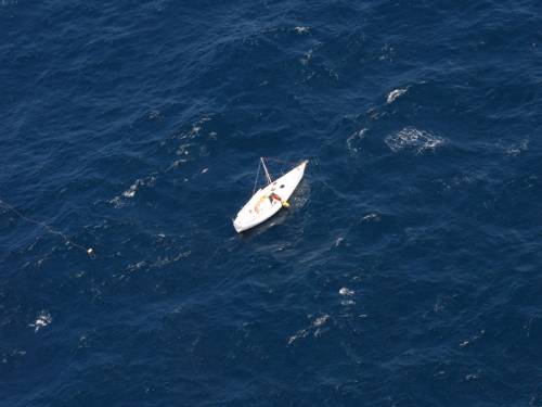 A rescued yachtsman who drifted hundreds of miles off the Sydney coast is in good spirits. (AAP)