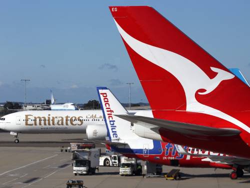 Qantas and Emirates are rumoured to announce a partnership on routes between Australia and Europe. (AAP)