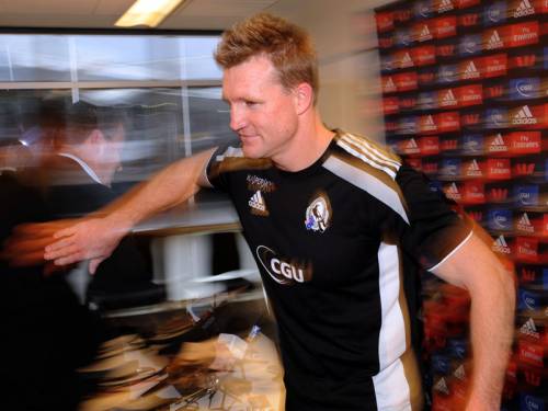 Collingwood coach Nathan Buckley says the Magpies have had a tough road to the AFL top four. (AAP)