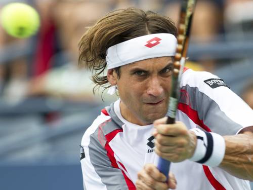 David Ferrer (pic) defeated Richard Gasquet 7-5 7-6 (7-2) 6-4 to reach the US Open quarter-finals. (AAP)