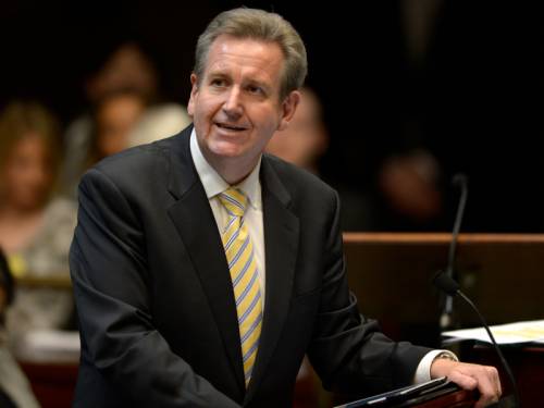 NSW Premier Barry O'Farrell has delivered a historic apology to victims of past forced adoptions. (AAP)
