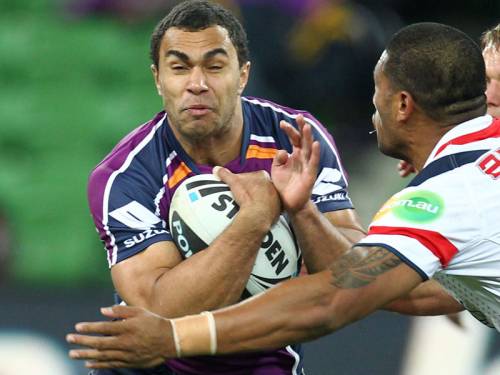 Melbourne NRL centre Justin O'Neill's troublesome groin will be put to the test against Gold Coast. (AAP)