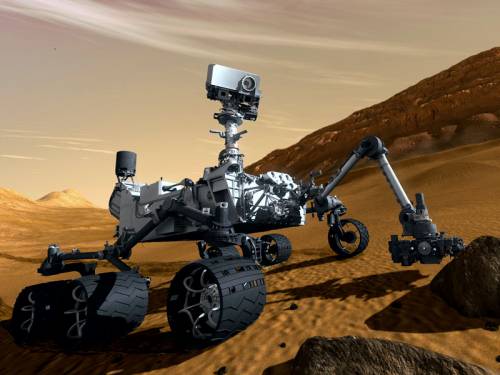 An artist concept image of the Mars rover Curiosity. (AAP)