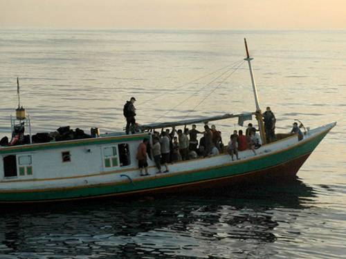 A suspected asylum seeker boat with 53 people aboard has been spotted off Christmas Island. (AAP)