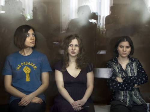 Russia's President has commended the two-year jail sentence handed to feminist punk band Pussy Riot. (AAP)