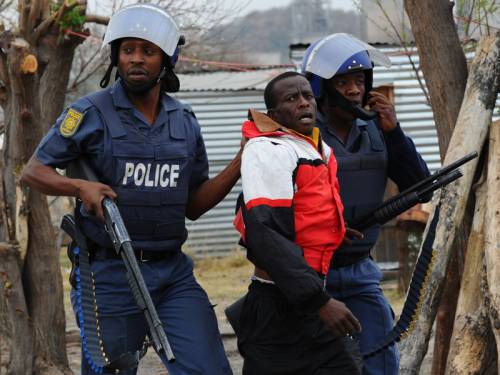 South Africa's president defended government action taken over a deadly protest by miners. (AAP)