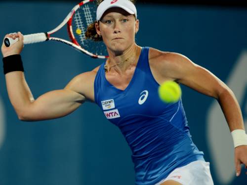Samantha Stosur has suffered a first-round loss at Sydney International. (AAP)