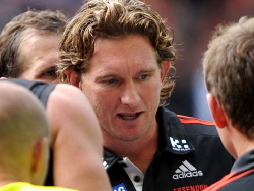 Essendon coach James Hird wants a ruthless approach from his AFL players against North Melbourne. (AAP)