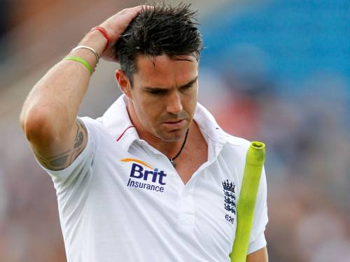 Axed England star Kevin Pietersen has been bowled for a golden duck playing for county side Surrey. (AAP)