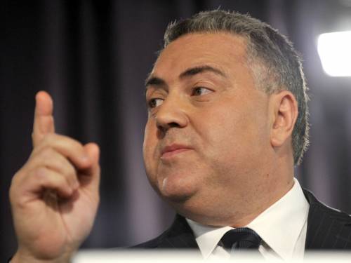 Shadow Treasurer Joe Hockey says government spending and handouts are propping up the economy. (AAP)