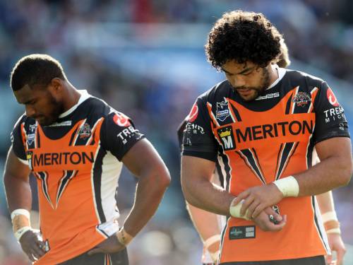 The Wests Tigers are facing finals oblivion after Sunday's 44-20 loss to Sydney Roosters. (AAP)