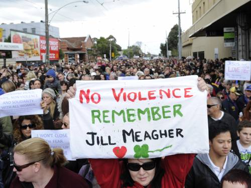 Sunday's march in memory of Jill Meagher shows Victorians want an end to violence, the premier says. (AAP)
